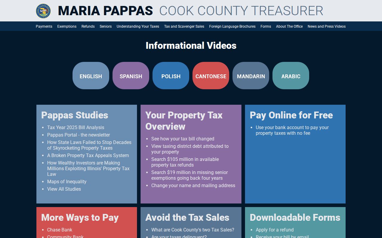 Dolton residents directory Cook County Treasurer search
